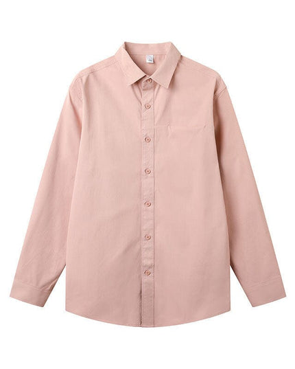 TALKLESSFASHION One Color Long Sleeve Shirt—1802