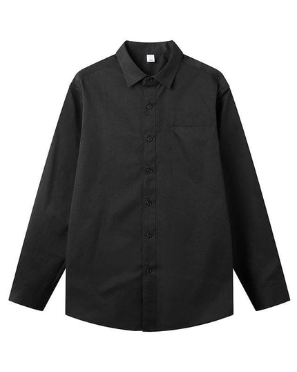 TALKLESSFASHION One Color Long Sleeve Shirt—1802