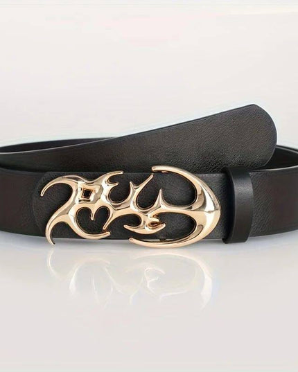 TALKLESSFASHION One size 110cm / Style-D New Stylish Y2K Hollow PU Leather Fashion Punk Belt For Men