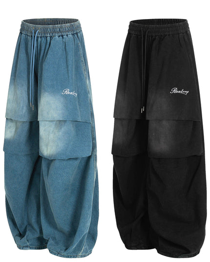 TALKLESSFASHION Paratrooper Wide Leg Jeans