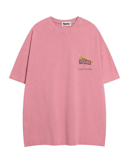 TALKLESSFASHION Pink / L Landscape graphic T-Short —6733