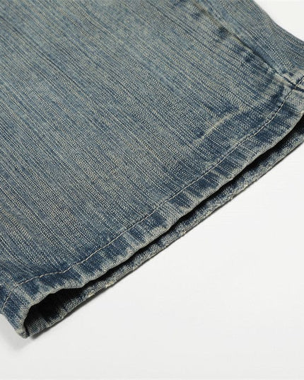 TALKLESSFASHION Punk ripped distressed washed jeans