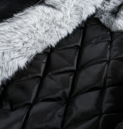 TALKLESSFASHION Retro Contrast Stitching Loose Padded Jacket