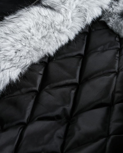 TALKLESSFASHION Retro Contrast Stitching Loose Padded Jacket