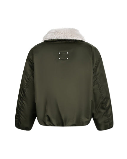 TALKLESSFASHION Retro Contrast Stitching Loose Padded Jacket