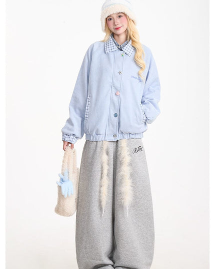 TALKLESSFASHION Retro plush belt sweatpants, women's casual loose wide-legged dancing, lazy wind, mopping the floor, slimming jazz style scimitar pants