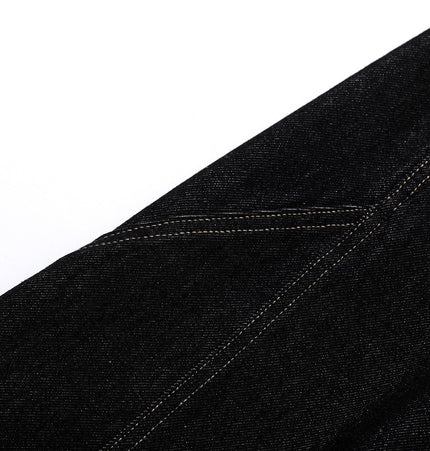 TALKLESSFASHION Retro Scimitar Wide-Leg Denim