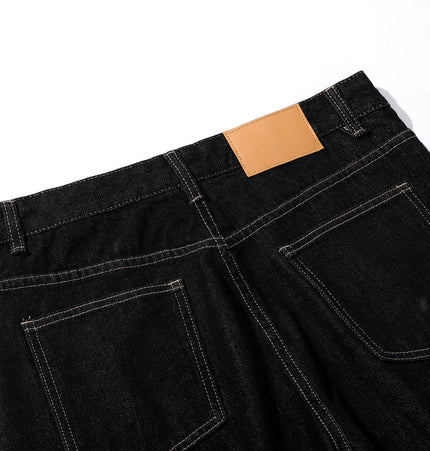 TALKLESSFASHION Retro Scimitar Wide-Leg Denim
