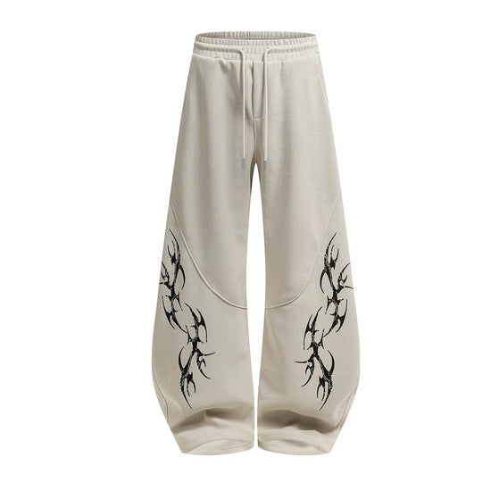 Retro Scimitar Wide-Leg Sweatpants