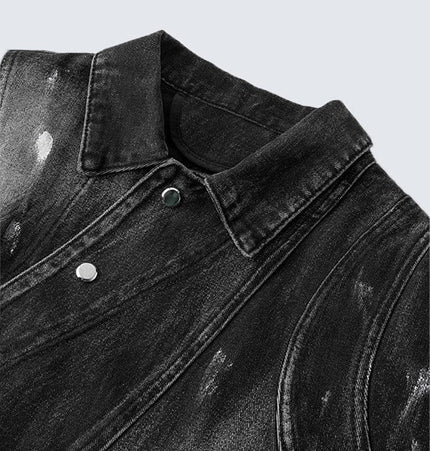 TALKLESSFASHION Retro Slim Ethnic Denim Vest