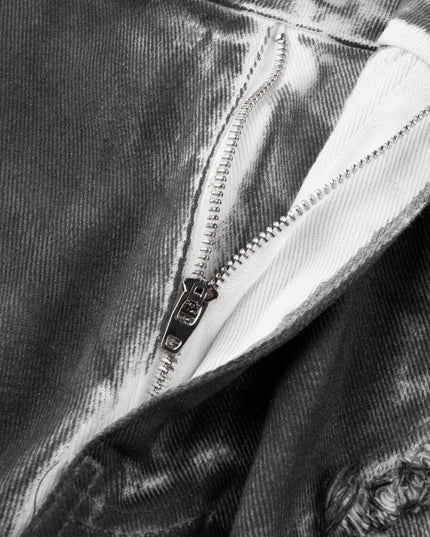 TALKLESSFASHION Retro Street Distressed Washed Jeans