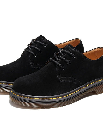 TALKLESSFASHION Reverse velvet 1461 low-top small leather shoes, women's leather, British style plus-size boots, round-toed men's casual workwear, Martin shoes