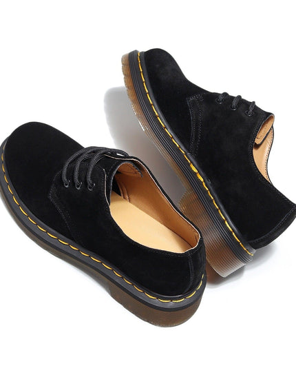 TALKLESSFASHION Reverse velvet 1461 low-top small leather shoes, women's leather, British style plus-size boots, round-toed men's casual workwear, Martin shoes