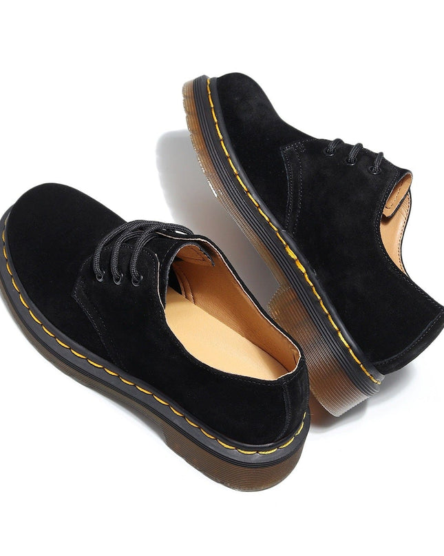 TALKLESSFASHION Reverse velvet 1461 low-top small leather shoes, women's leather, British style plus-size boots, round-toed men's casual workwear, Martin shoes
