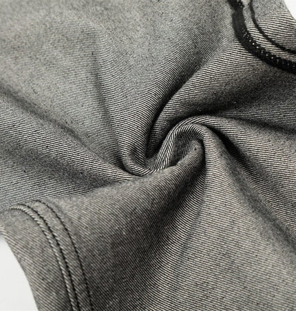 TALKLESSFASHION reversed, wearing large pocket printed jeans