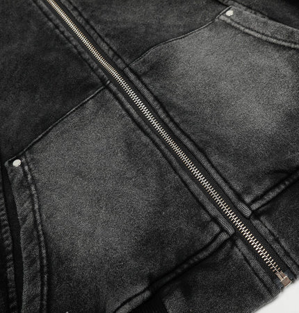 TALKLESSFASHION Ringed Echo Hoodie Jacket