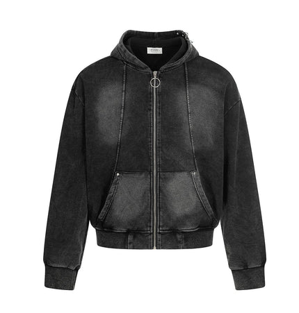 TALKLESSFASHION Ringed Echo Hoodie Jacket