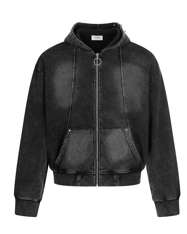 TALKLESSFASHION Ringed Echo Hoodie Jacket