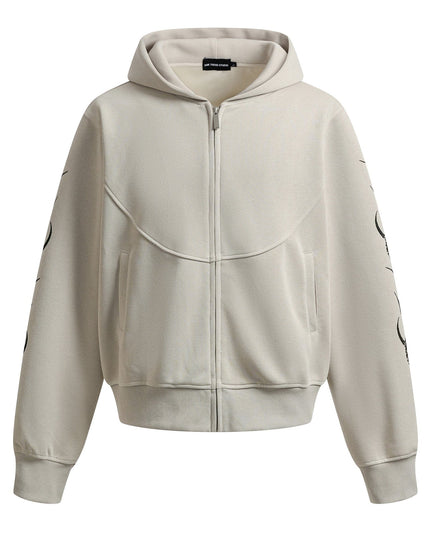 TALKLESSFASHION S / Apricot color 262 Hip-Hop Oversized Zipper Hoodie