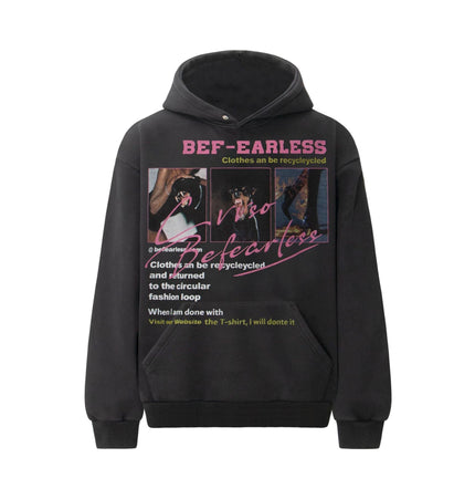 TALKLESSFASHION S / black 2021 American retro trend heavy composite washed character print design men's hooded loose hooded sweatshirt