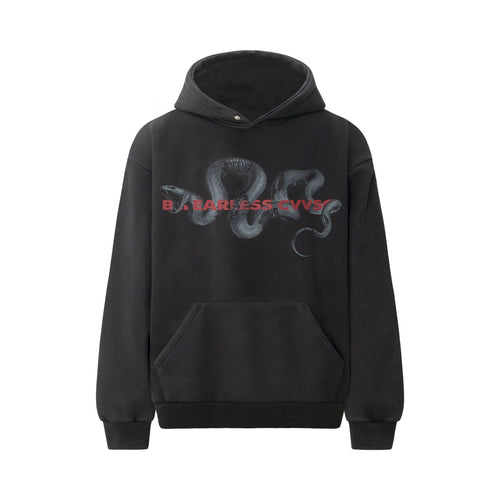 THETLSTUDIO S / black 2022 American retro trend heavy compound washed snake year limited design men's hooded loose hooded sweatshirt