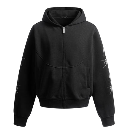 TALKLESSFASHION S / black 262 Hip-Hop Oversized Zipper Hoodie