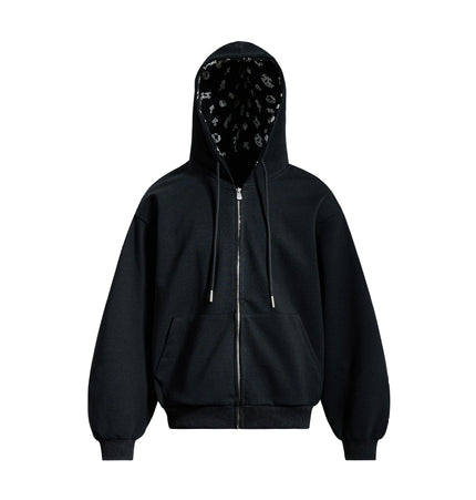 TALKLESSFASHION S / black EON 26 spring new spot American street trend simple and versatile loose hooded sweatshirt jacket for men