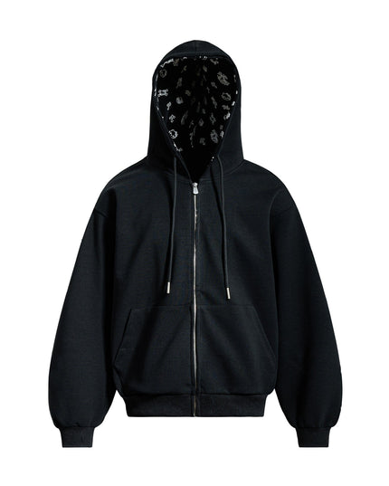 TALKLESSFASHION S / black EON 26 spring new spot American street trend simple and versatile loose hooded sweatshirt jacket for men