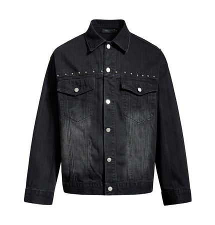 TALKLESSFASHION S / black EON 26 spring new spot American street trendy high street simple and versatile denim jacket jacket for men
