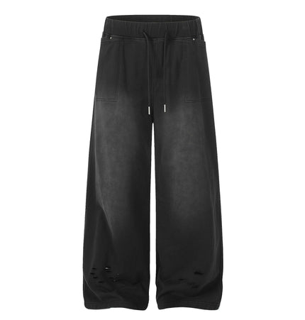 TALKLESSFASHION S / black EON 26 spring new spot American style street trendy high street personality ripped casual trousers men