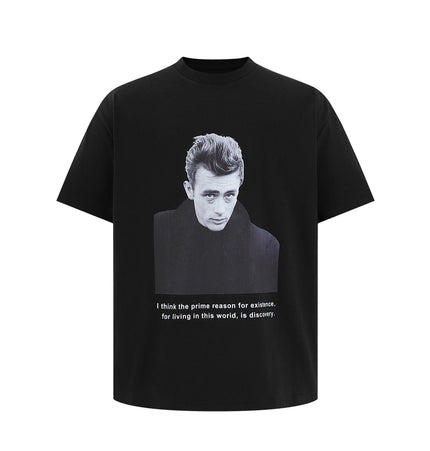 TALKLESSFASHION S / black EON 26 summer new spot American street trendy street monogram loose short sleeve T-shirt for men