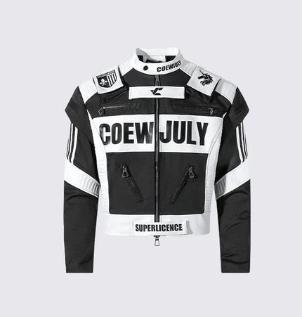 TALKLESSFASHION S / Black on K1E autumn new product versatile American retro high-end sense motorcycle uniform simple stand-up collar jacket jacket for men and women