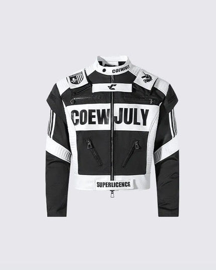 TALKLESSFASHION S / Black on K1E autumn new product versatile American retro high-end sense motorcycle uniform simple stand-up collar jacket jacket for men and women