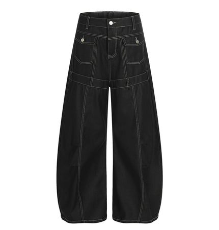 TALKLESSFASHION S / black Scimitar Jeans Pants