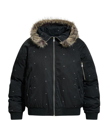 TALKLESSFASHION S / black Simple Versatile Hooded Padded Jacket