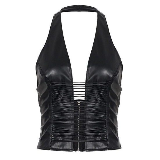 Cut-Out Halter Vest