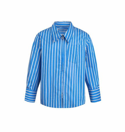 TALKLESSFASHION S / blue EON 26 spring new spot American street trendy fine plaid basic long sleeve shirt men