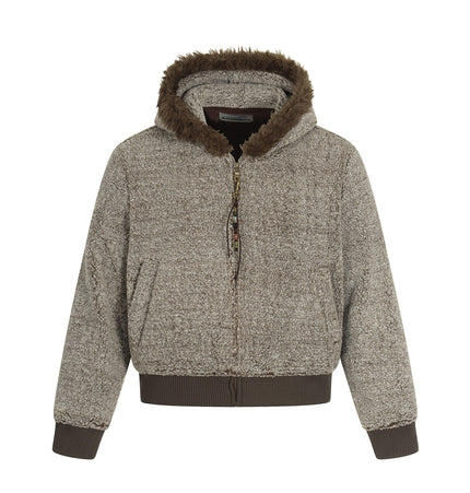 TALKLESSFASHION S / Brown Lamb Wool Small Fragrance Jacket