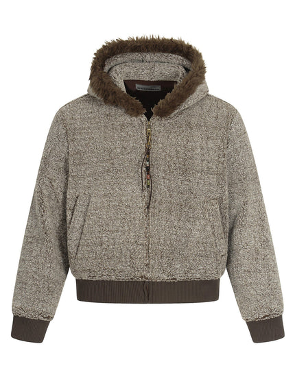 TALKLESSFASHION S / Brown Lamb Wool Small Fragrance Jacket