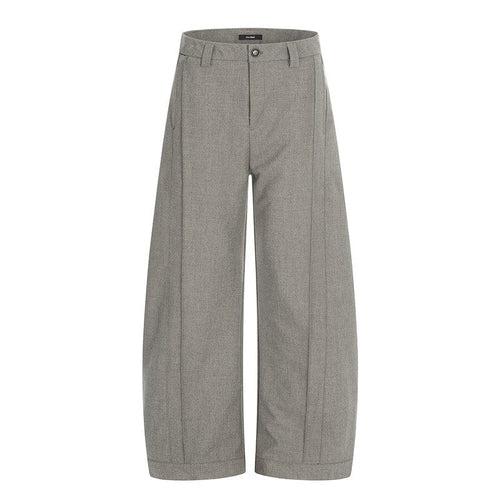 THETLSTUDIO S / Carbon Black CK6936 GXFortune American Three-Dimensional Silhouette Trousers Men's Straight Loose Premium Drape Casual Commuter Suit Pants
