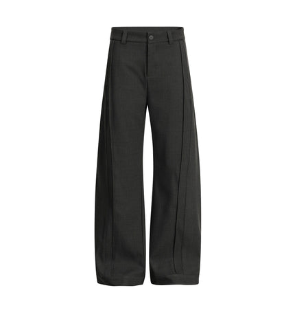 TALKLESSFASHION S / Dark Grey 26002 GXFortune Retro Deconstructed Design Old Money Style Trousers for Men and Women Loose Casual High-End Straight Pants