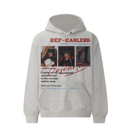 TALKLESSFASHION S / flecking gray 2021 American retro trend heavy composite washed character print design men's hooded loose hooded sweatshirt