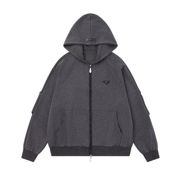 Retro High-End Deconstructed Cardigan Hoodie