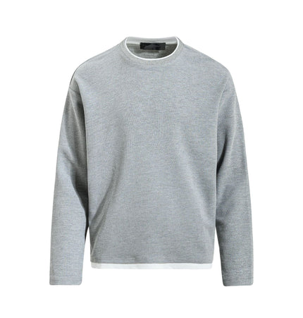 TALKLESSFASHION S / gray EON 26 Spring New spot American retro simple versatile loose long sleeve T-shirt for men