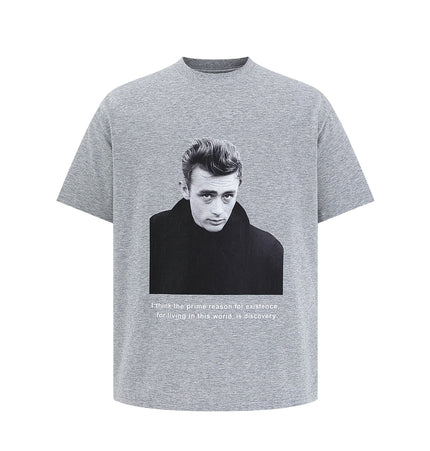 TALKLESSFASHION S / gray EON 26 summer new spot American street trendy street monogram loose short sleeve T-shirt for men