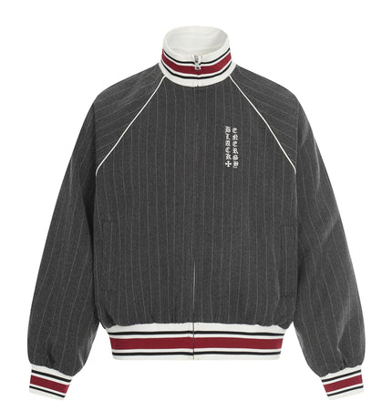 TALKLESSFASHION S / gray Jiayiku trendy brand 2026 spring and summer new campus style baseball jacket high-end American retro flight jacket for men