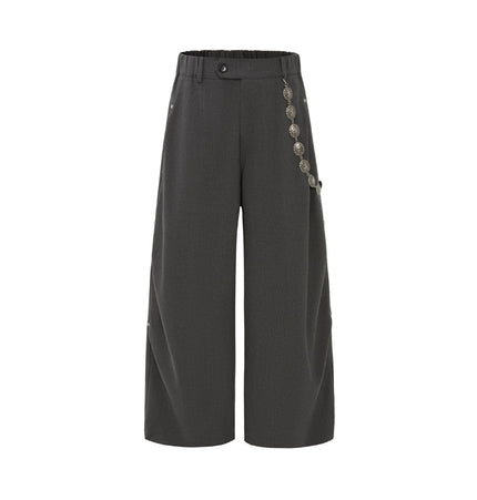 TALKLESSFASHION S / gray Simple Versatile Loose Casual Pants