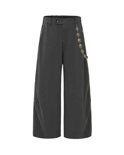 TALKLESSFASHION S / gray Simple Versatile Loose Casual Pants