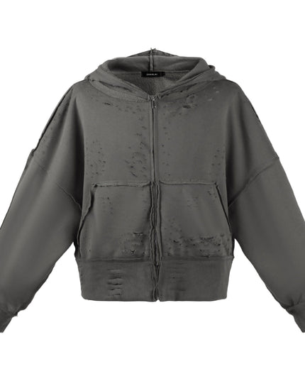 TALKLESSFASHION S / gray Urban Edge Hoodie Jacket