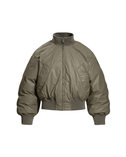 TALKLESSFASHION S / green Retro Cozy Padded Jacket